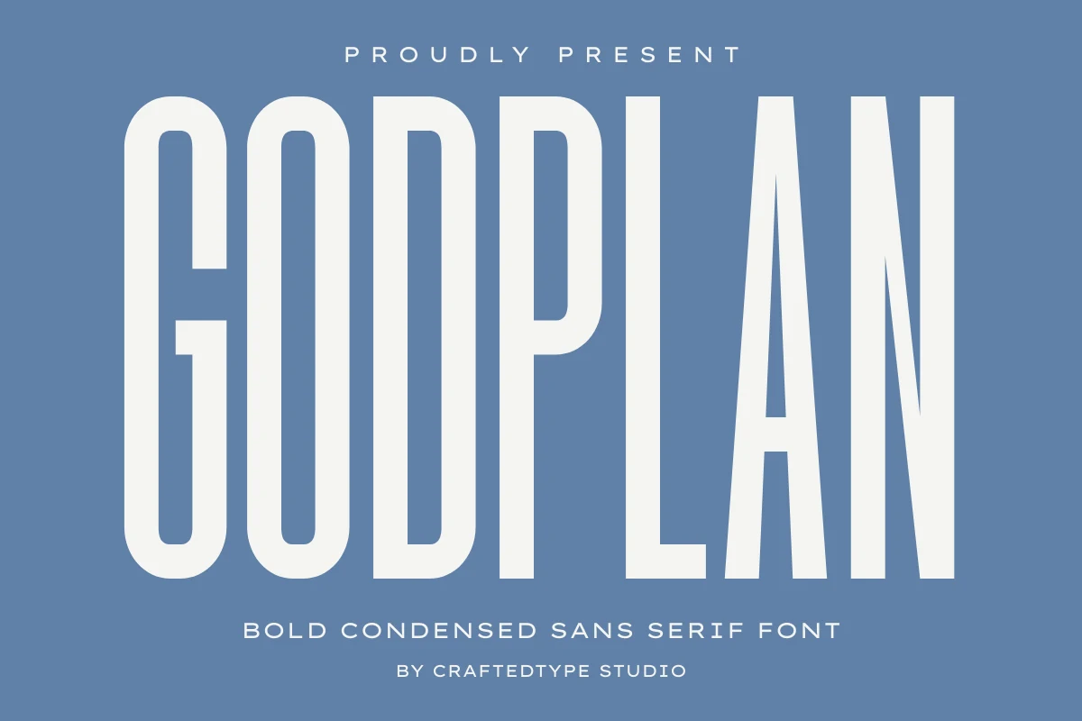 Godplan Font preview from a Sans Serif Fonts collection