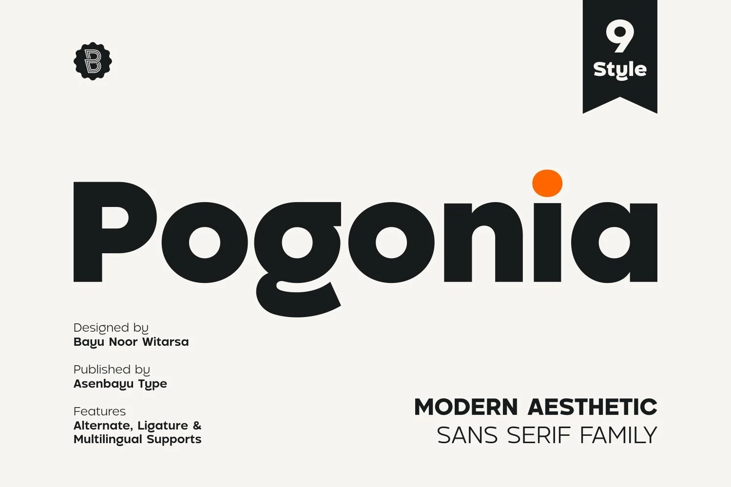 Pogonia Font preview from a Sans Serif Fonts collection