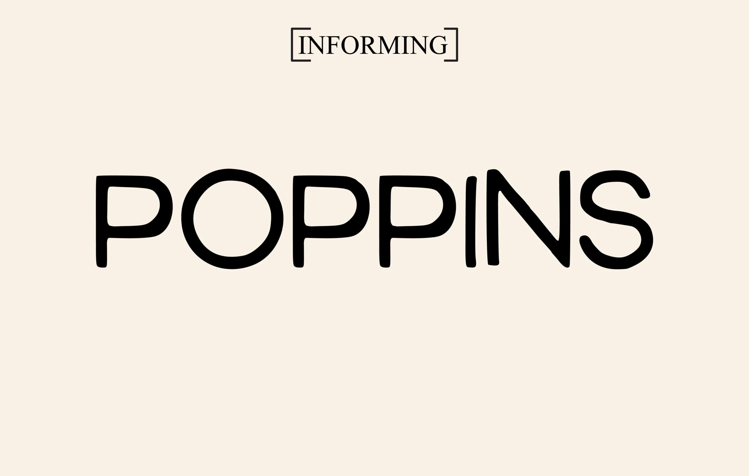 Poppins Font preview with bold rounded black sans serif lettering