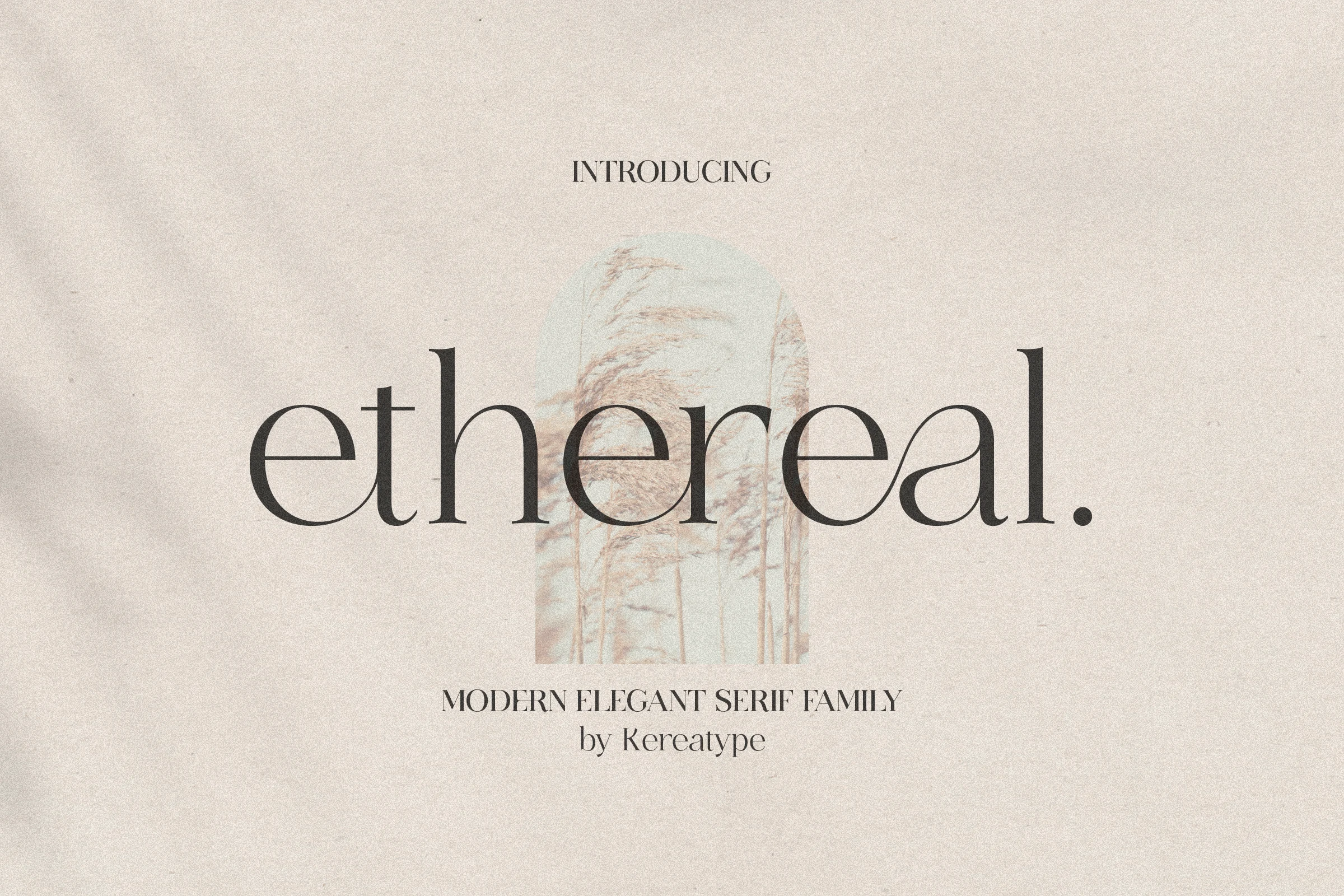 Ethereal Font preview with slender modern serif lettering