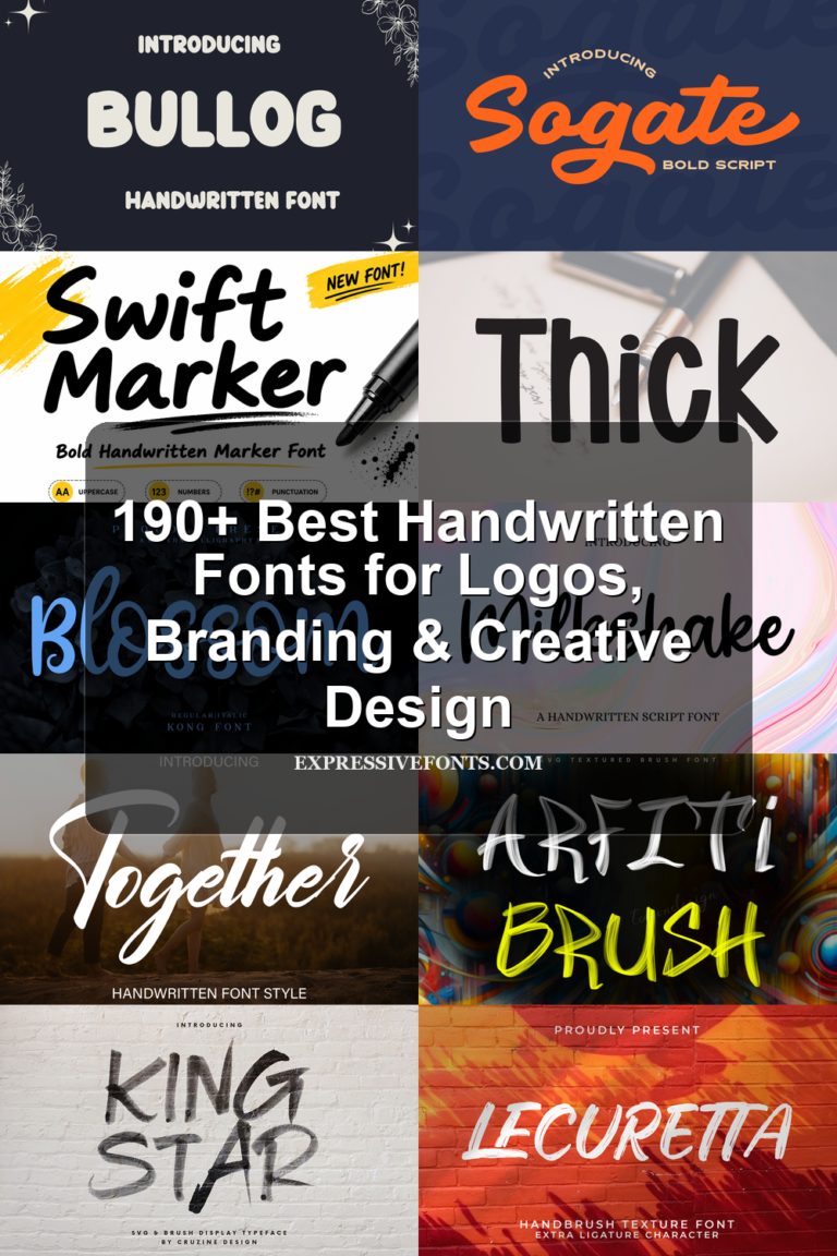 190+ Best Handwritten Fonts for Logos, Branding & Creative Design