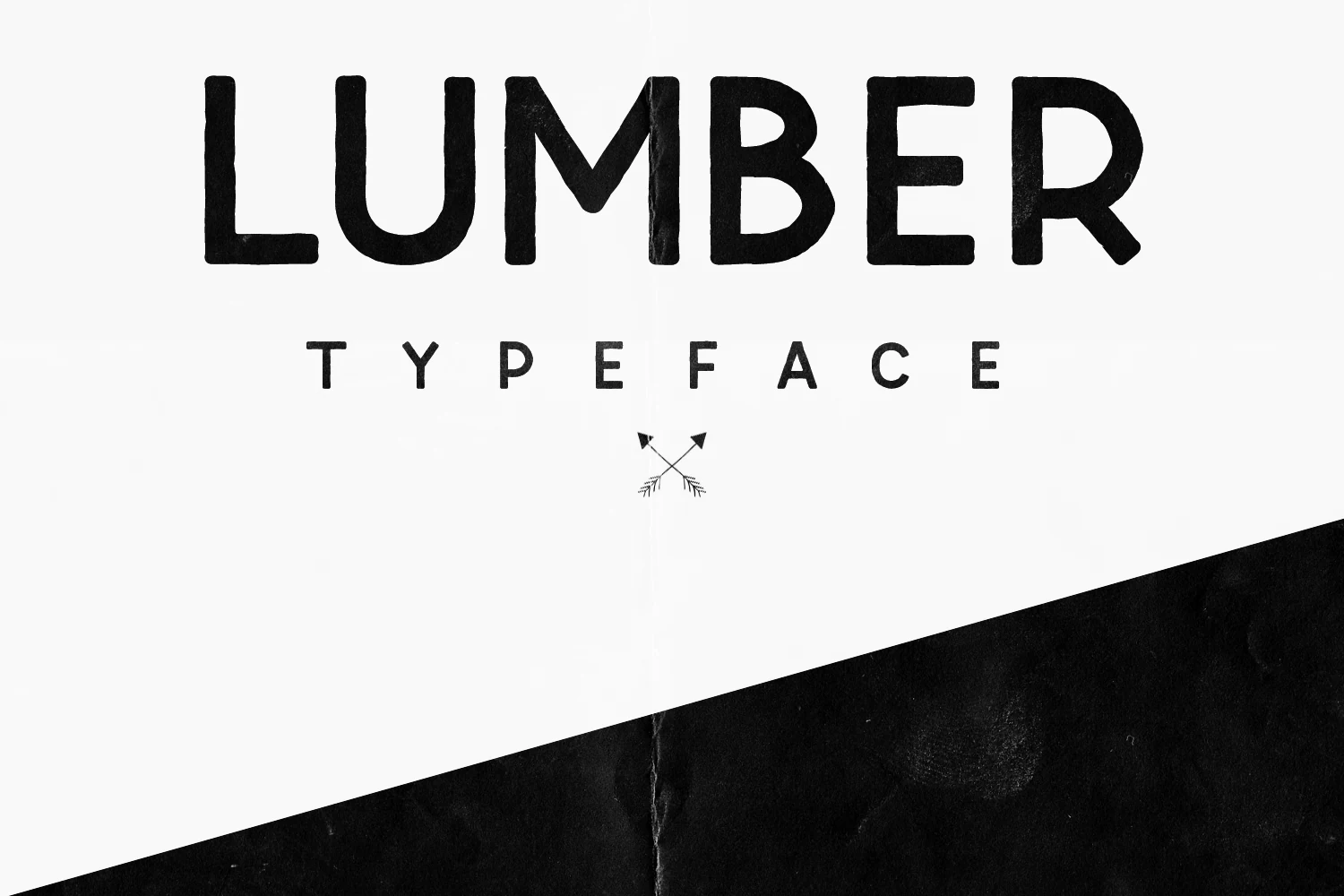 Lumber Font preview in textured black quirky display lettering