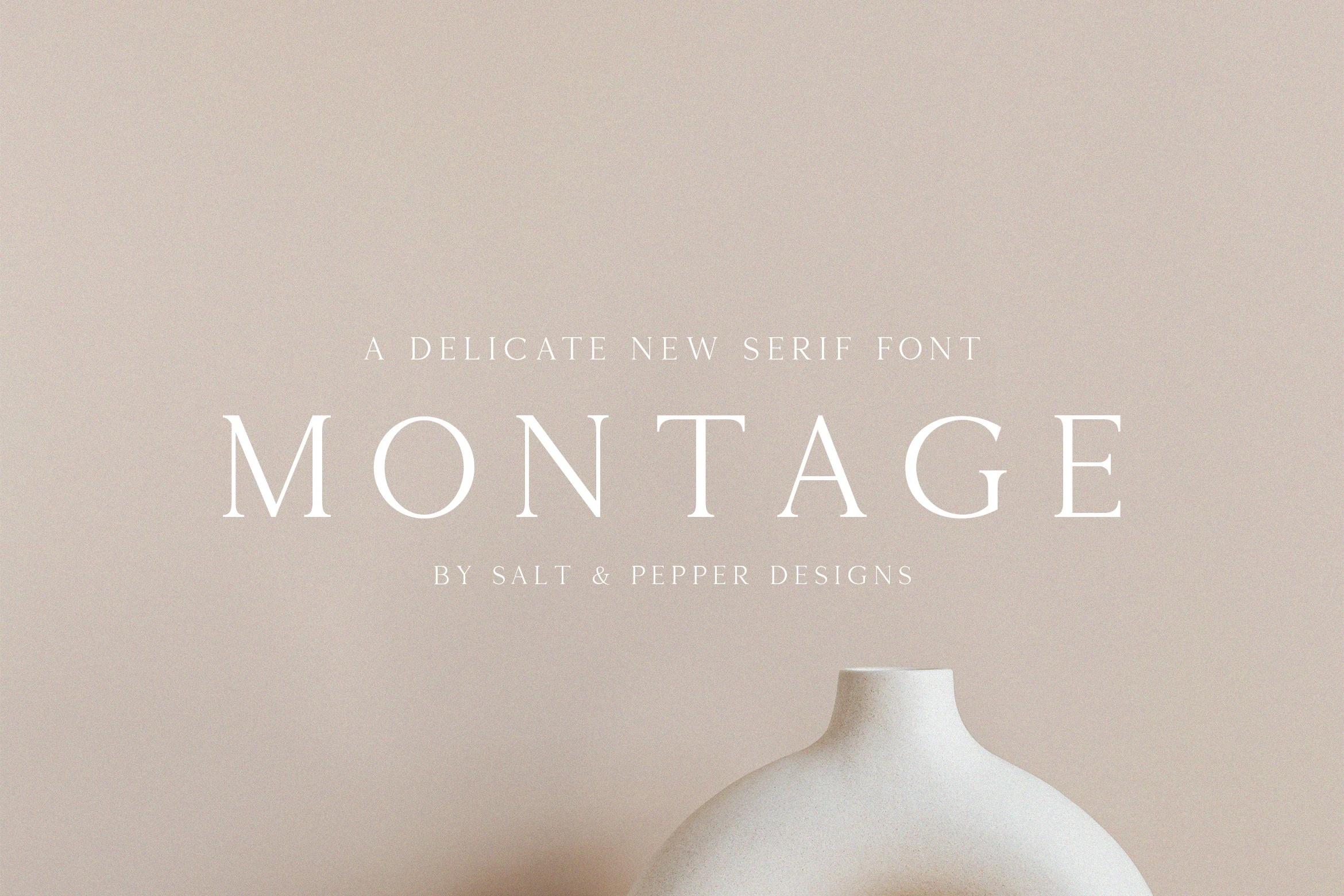 Montage Font preview with thin high-contrast serif capitals and airy elegant spacing