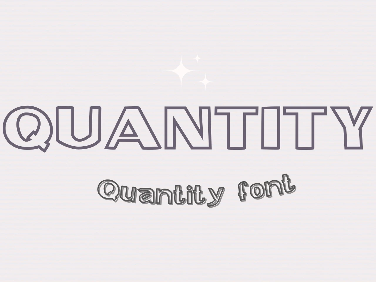 Quantity Font outlined geometric uppercase display lettering with angular hollow strokes