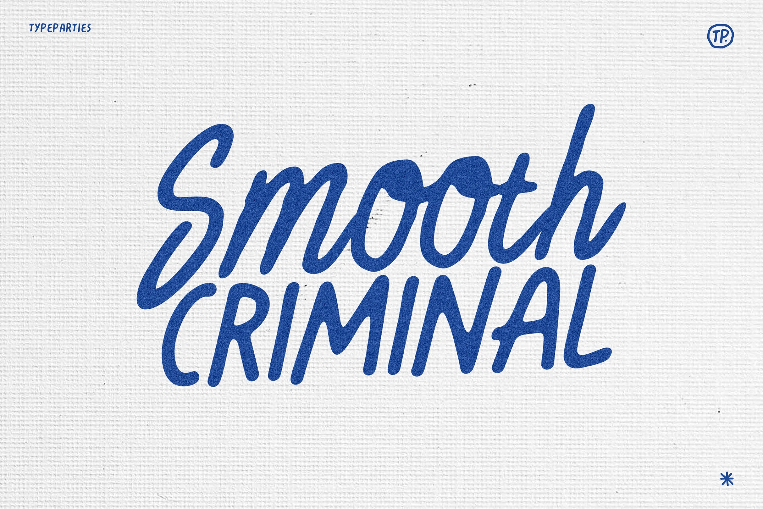 Swept Away Duo Font preview with blue textured handwritten script and bold uppercase lettering