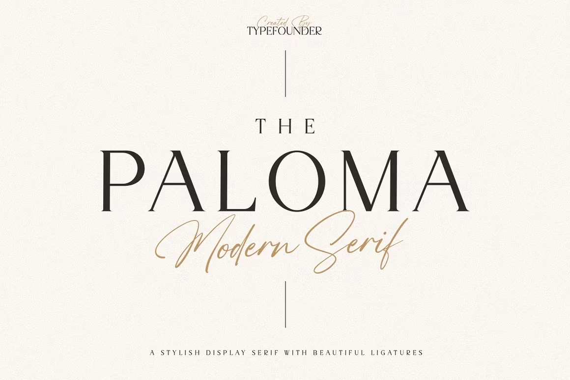 The Paloma Font preview with elegant high-contrast display serif lettering