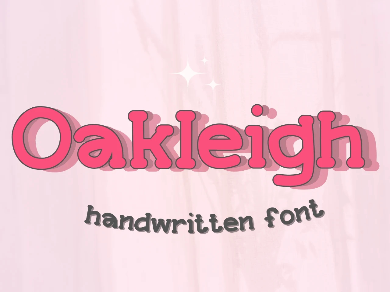 Oakleigh Font in bold rounded lettering with soft bubbly strokes and low contrast
