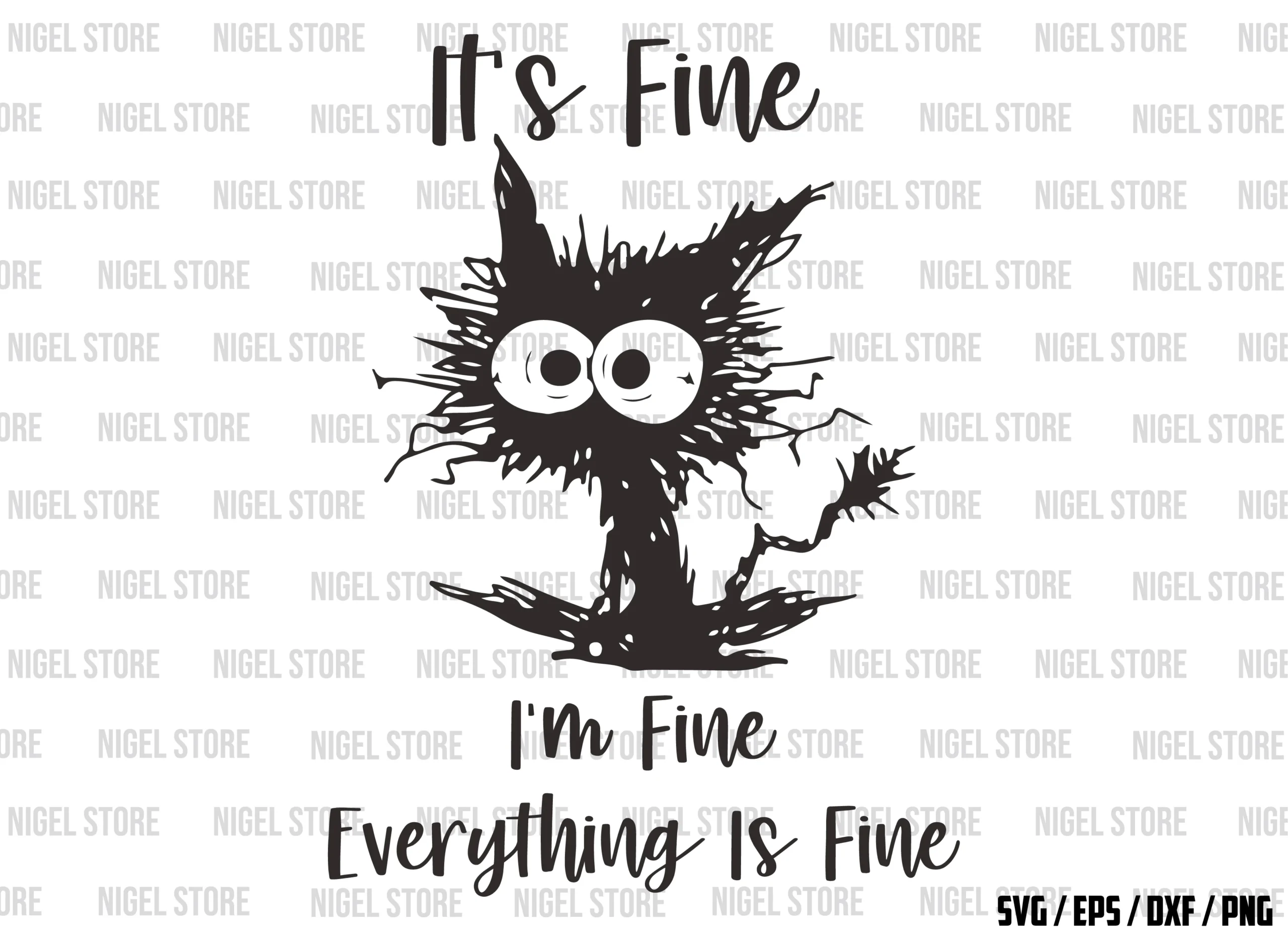 I'm Fine Cat Svg, Halloween Svg Designs SVG design preview