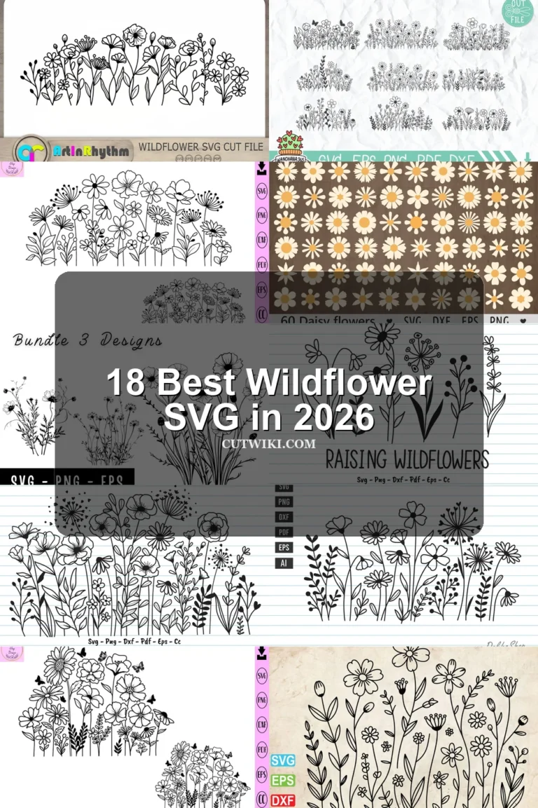 18 Best Wildflower SVG in 2026 article preview collage featuring 10 design examples.