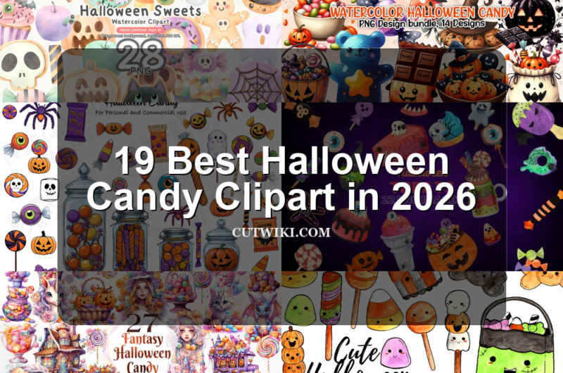 19 Best Halloween Candy Clipart in 2026 article preview collage featuring 10 design examples.