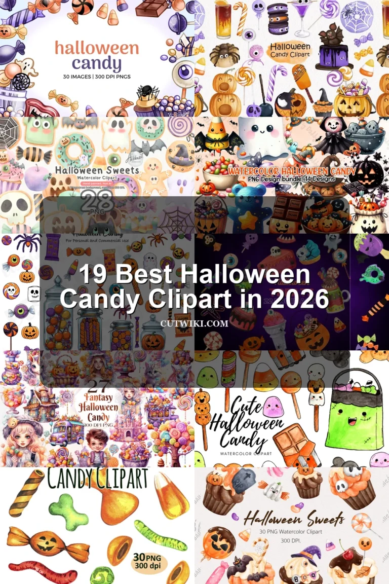 19 Best Halloween Candy Clipart in 2026 article preview collage featuring 10 design examples.