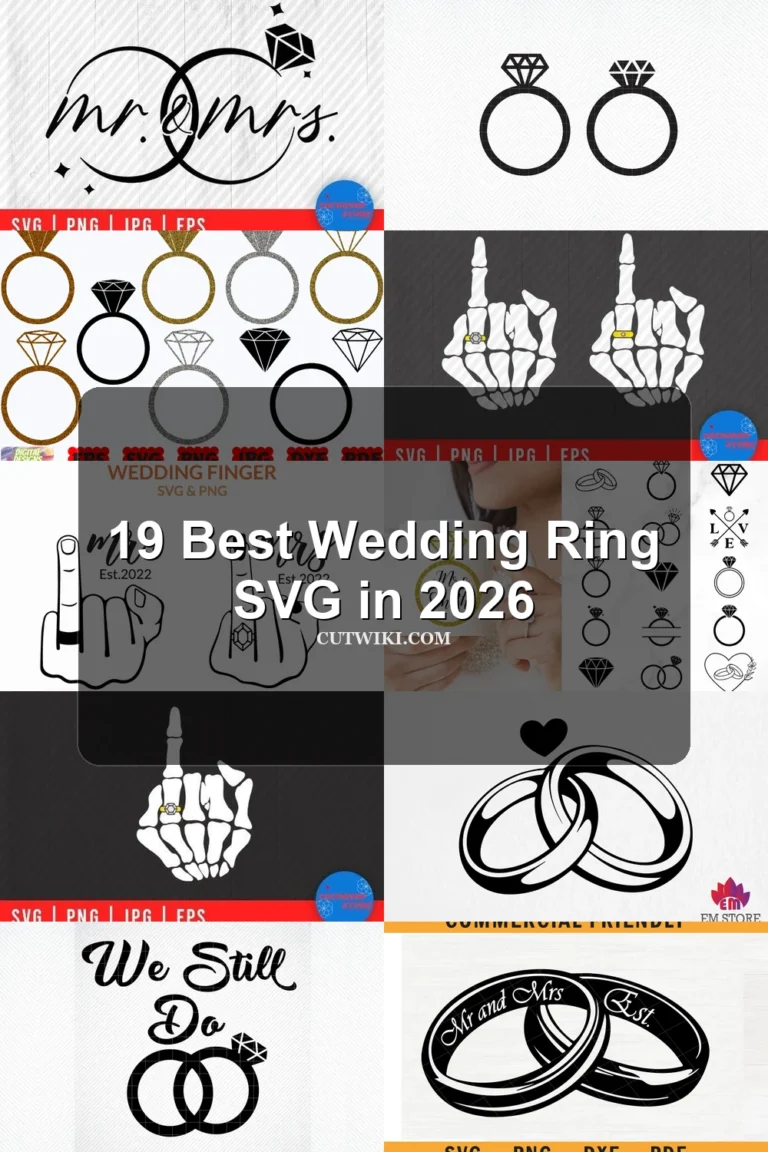 19 Best Wedding Ring SVG in 2026 article preview collage featuring 10 design examples.