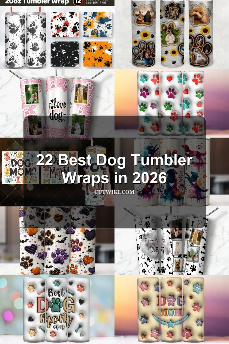 22 Best Dog Tumbler Wraps in 2026 article preview collage featuring 10 design examples.