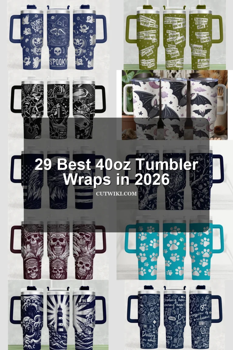 29 Best 40oz Tumbler Wraps in 2026 article preview collage featuring 10 design examples.