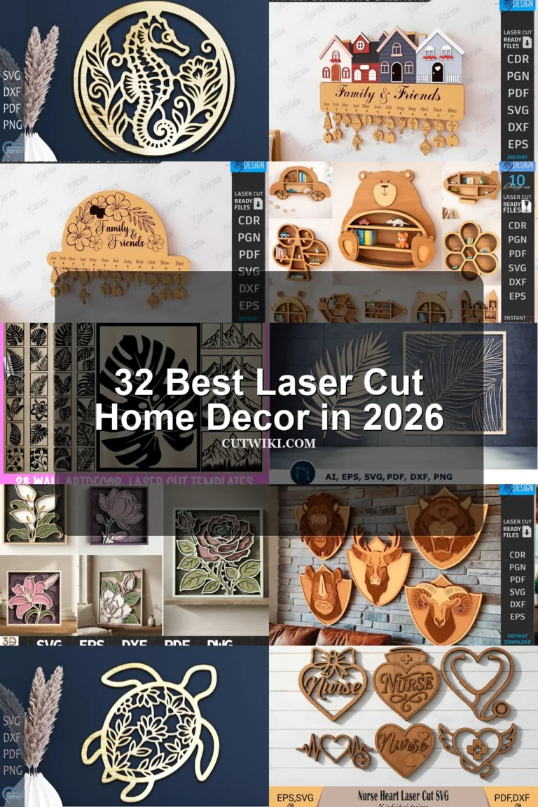 32 Best Laser Cut Home Decor in 2026 article preview collage featuring 10 design examples.