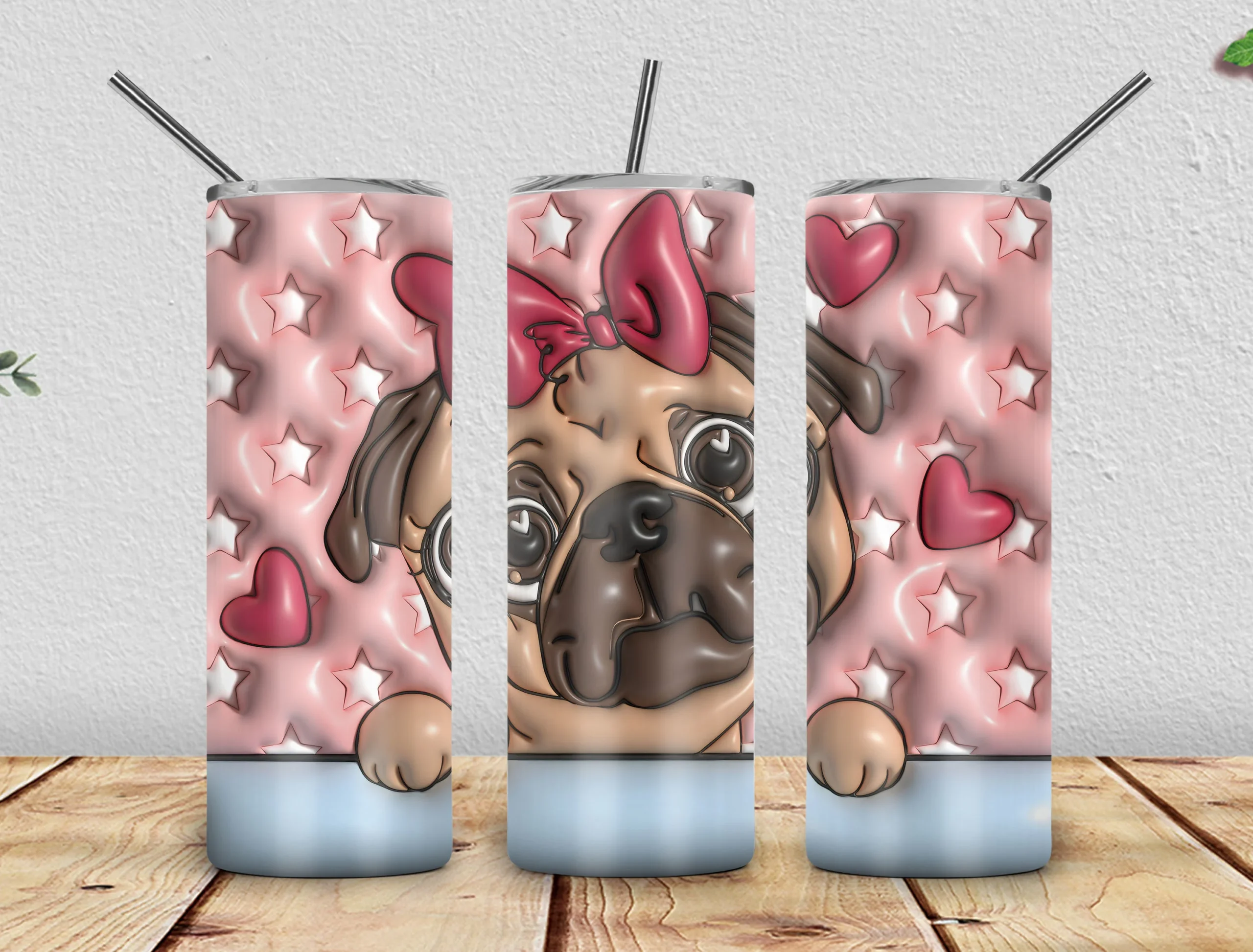 3D Inflated Dog Tumbler 20oz PNG sublimation design preview