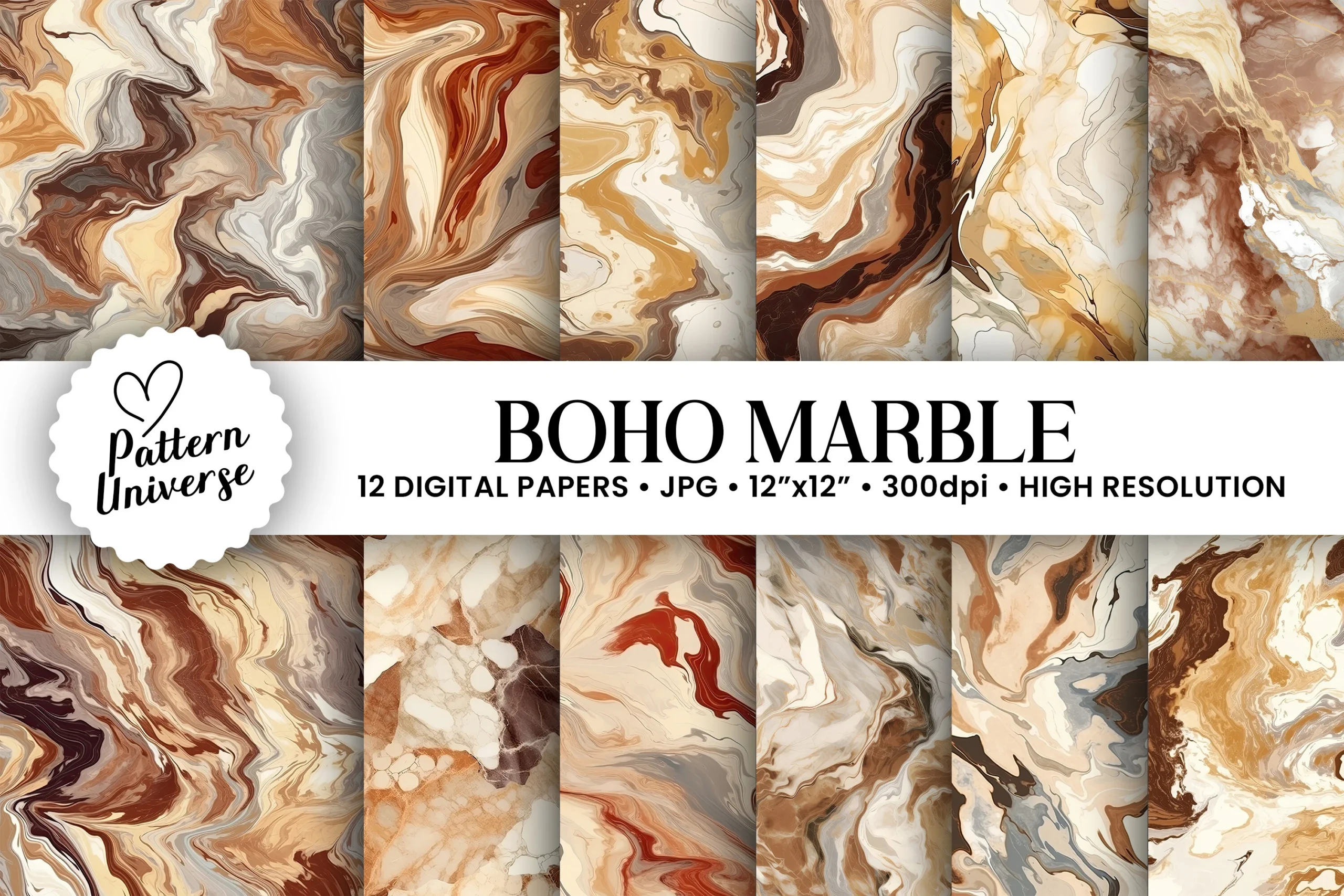 Boho Marble Seamless Backgrounds featuring abstract marble and fluid liquid art
