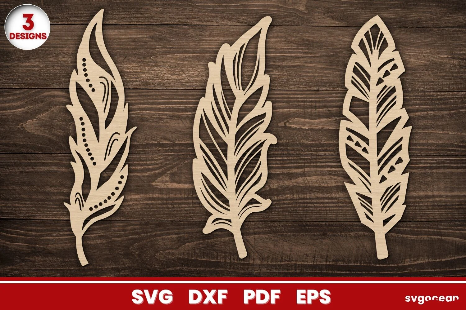 Bookmarks Feathers SVG Bundle featuring feather and die-cut style