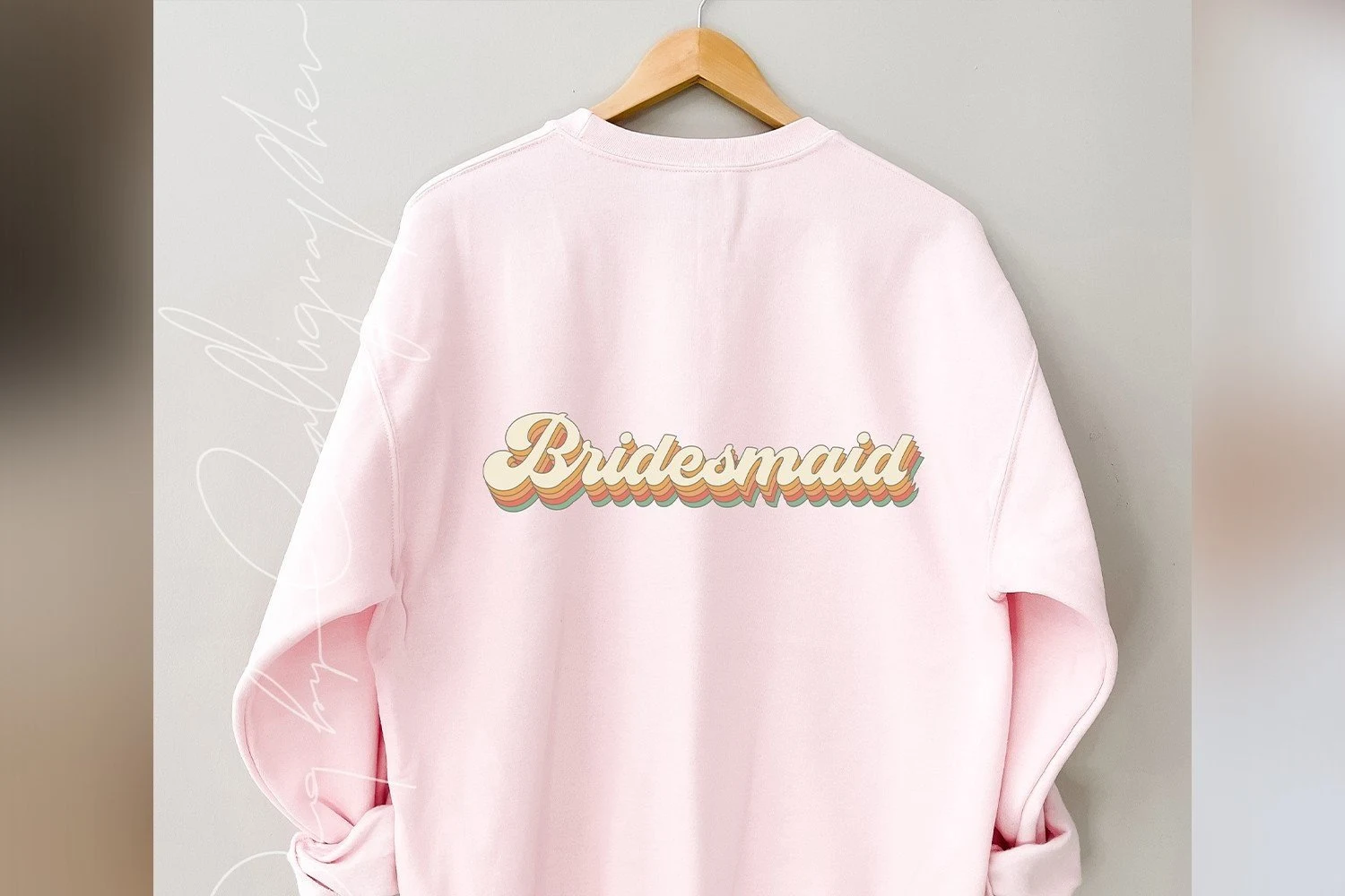 Bridesmaid Svg Bachelorette Sublimation preview showing SVG design with layered depth