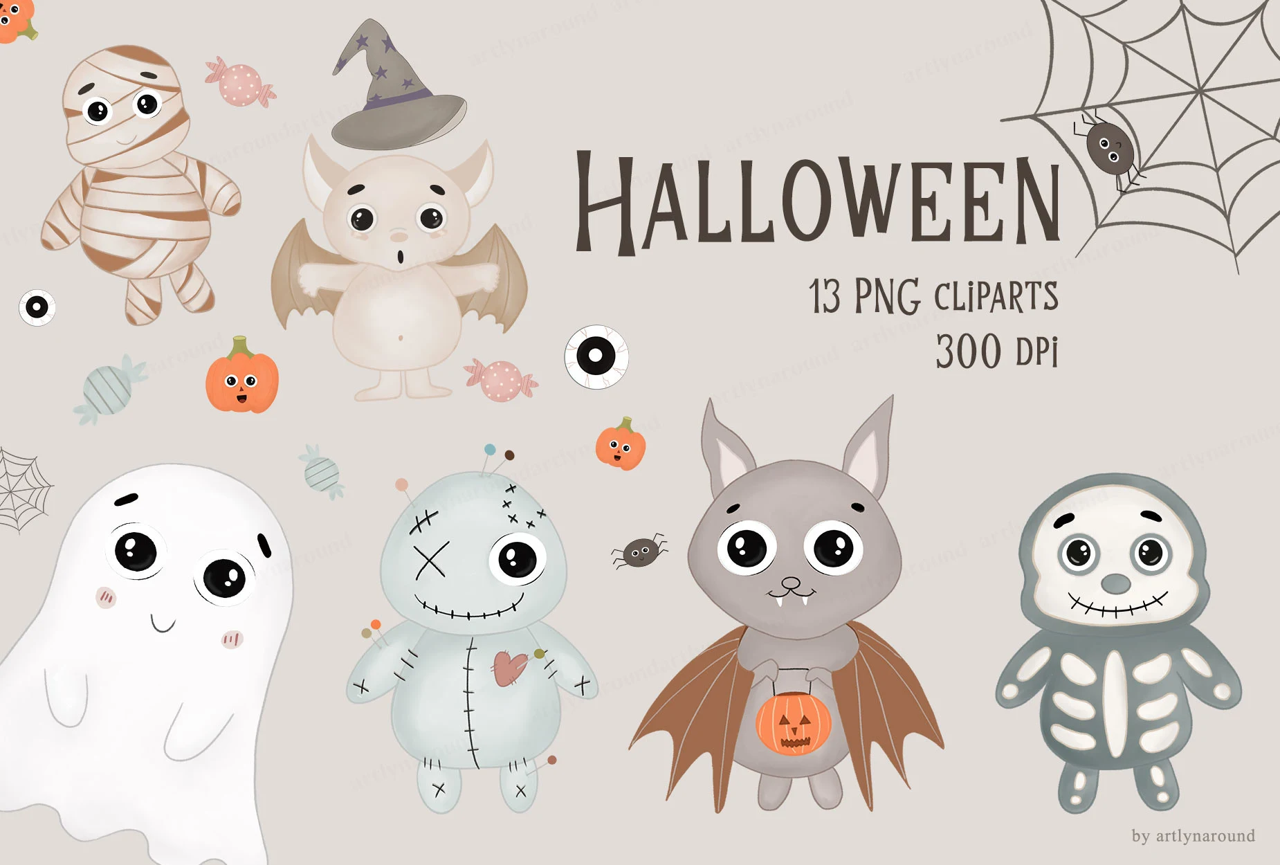 Cute Halloween Clipart clipart design preview