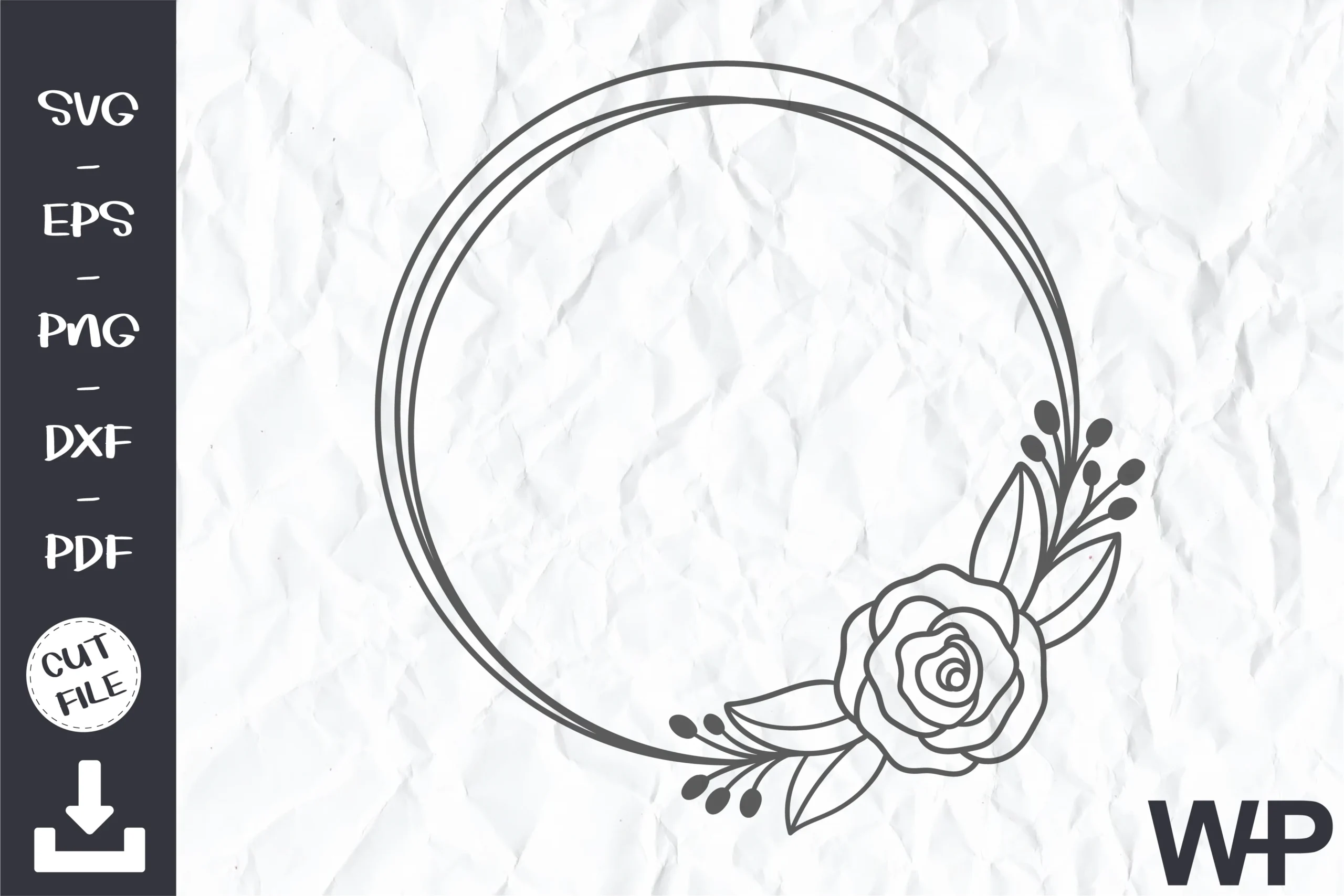 Floral Wreath SVG SVG design preview