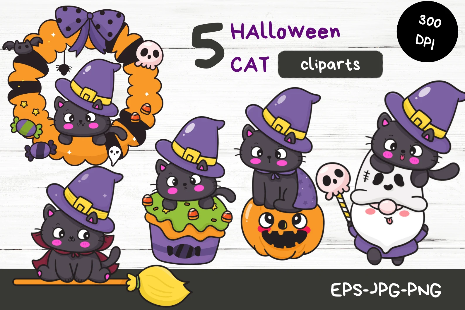 Halloween Cat. Halloween Clipart Spooky clipart design preview