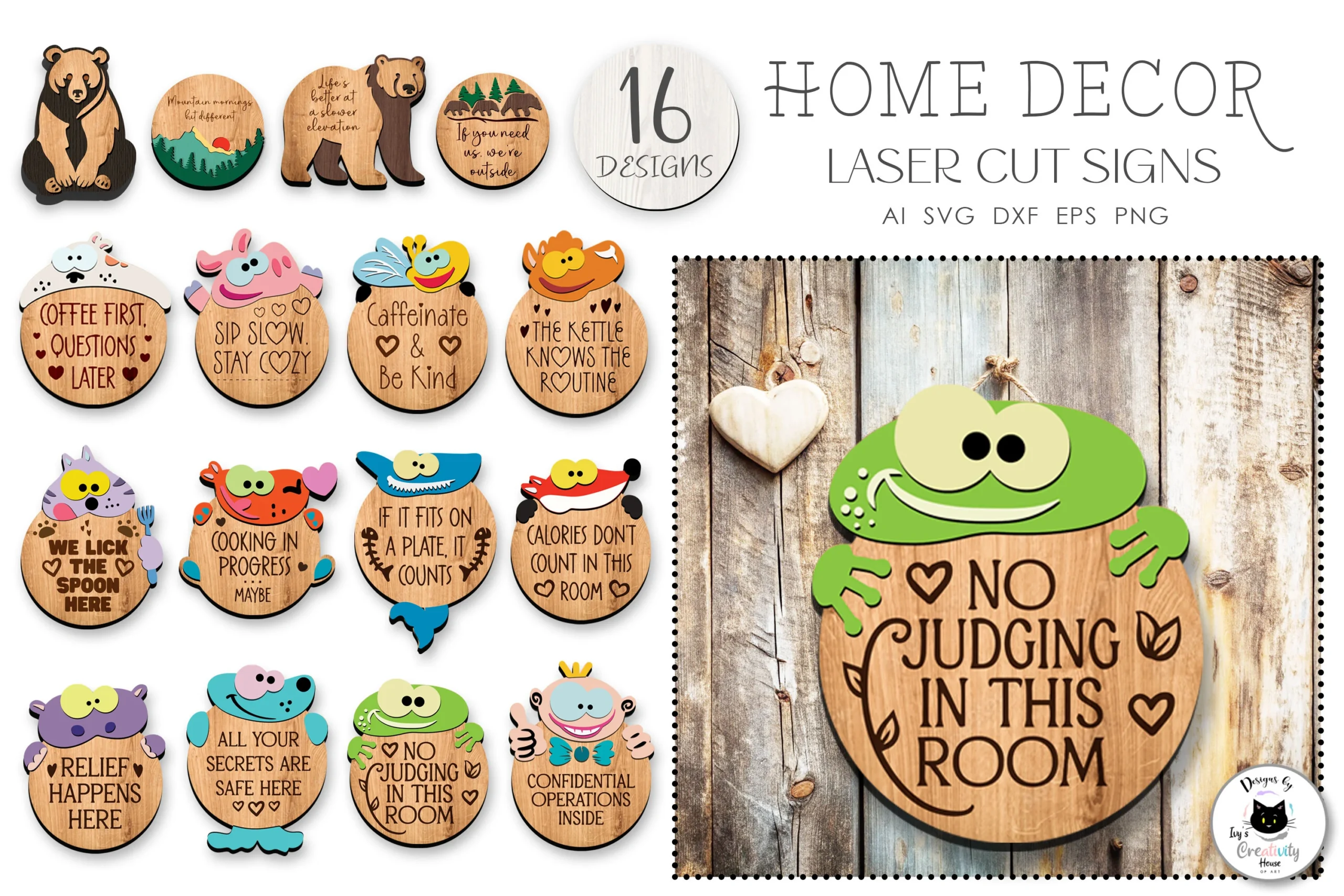 Home Decor Laser Cut Signs | Funny Signs laser-cut design preview