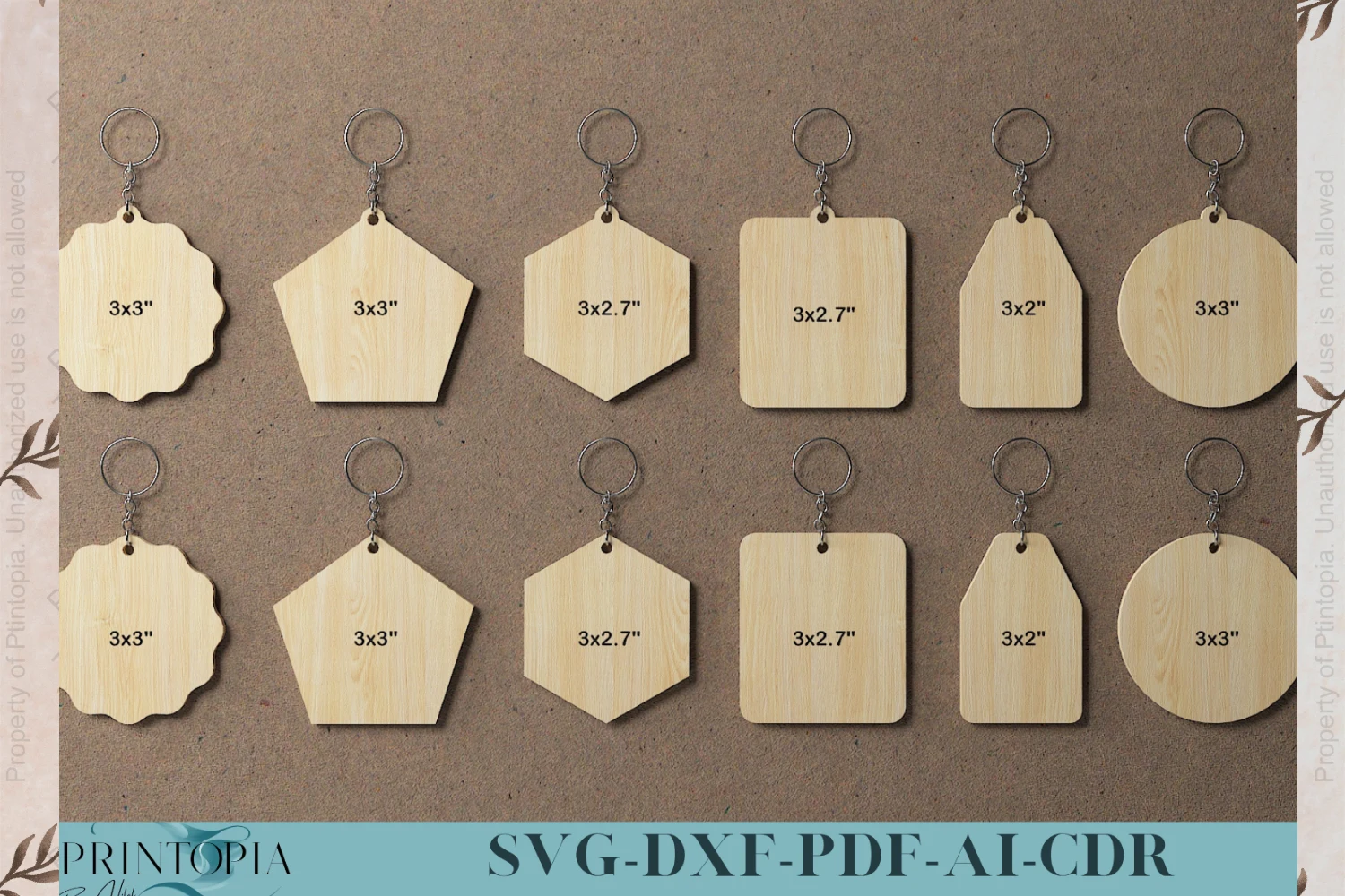 Laser Cut Keychains 044 featuring keychain and geometric shapes
