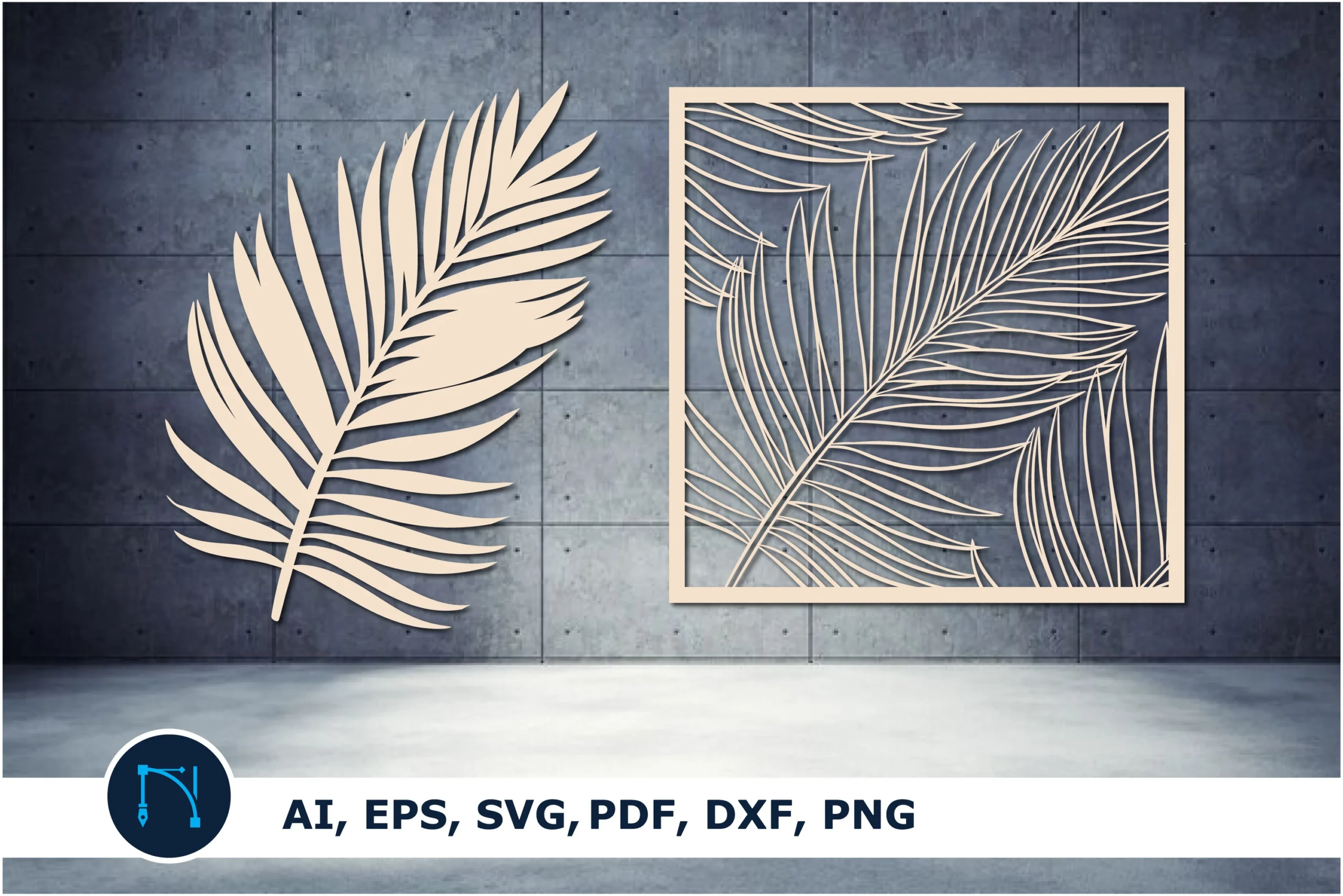 Laser Cut Monstera Leaf Home Decor SVG featuring palm leaf and botanical foliage
