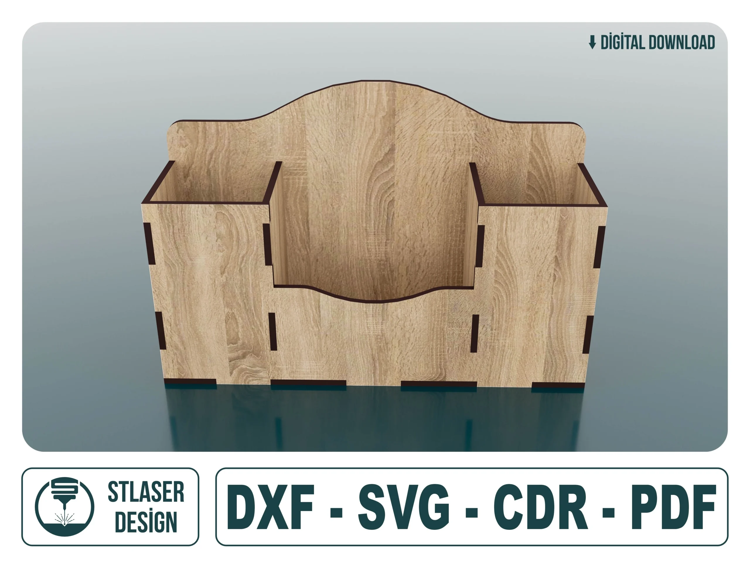 Laser Cut Wooden Pencil Holder Svg Files featuring desk organizer and stationery holder