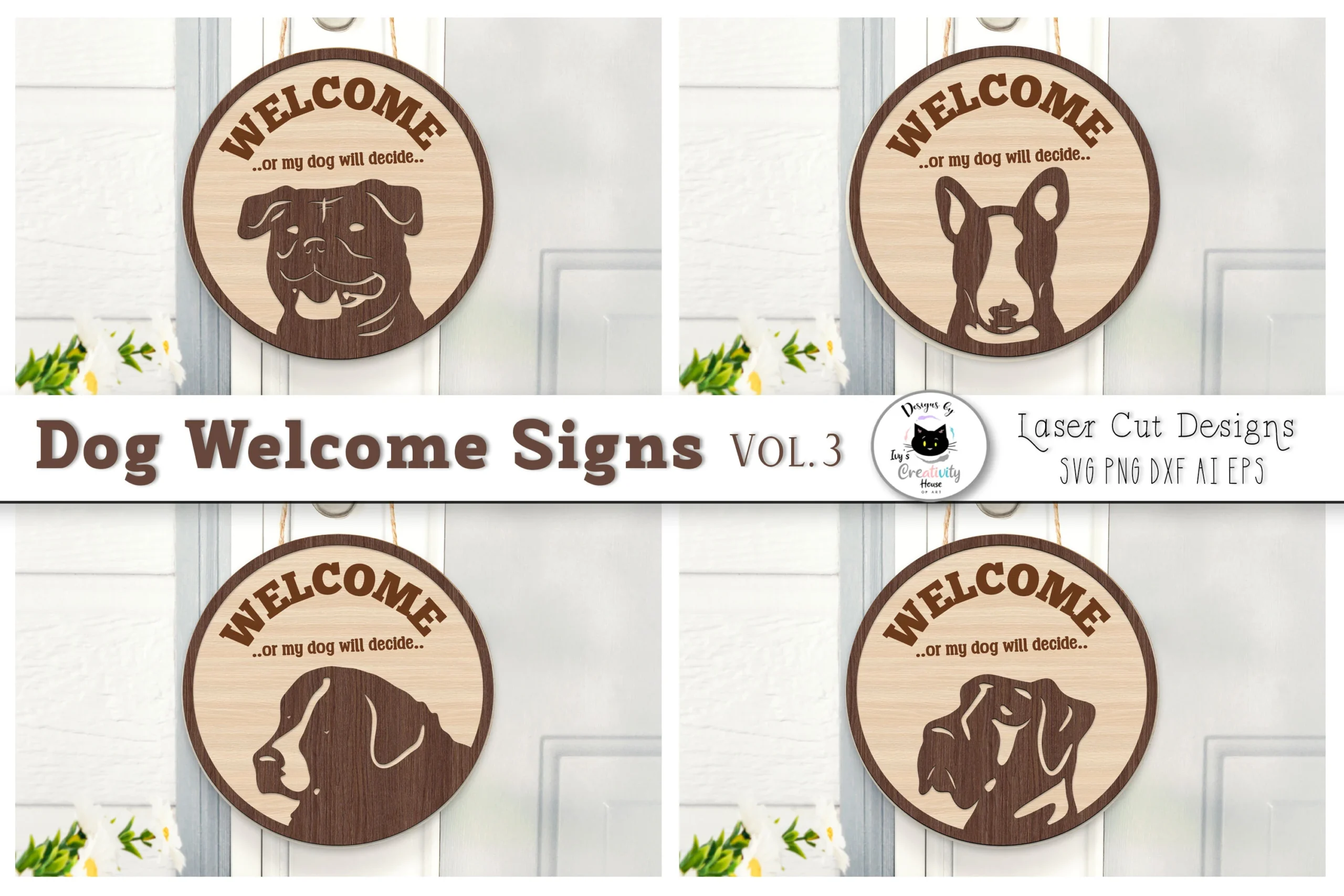 Layered Laser Cut Funny Welcome Signs laser-cut design preview