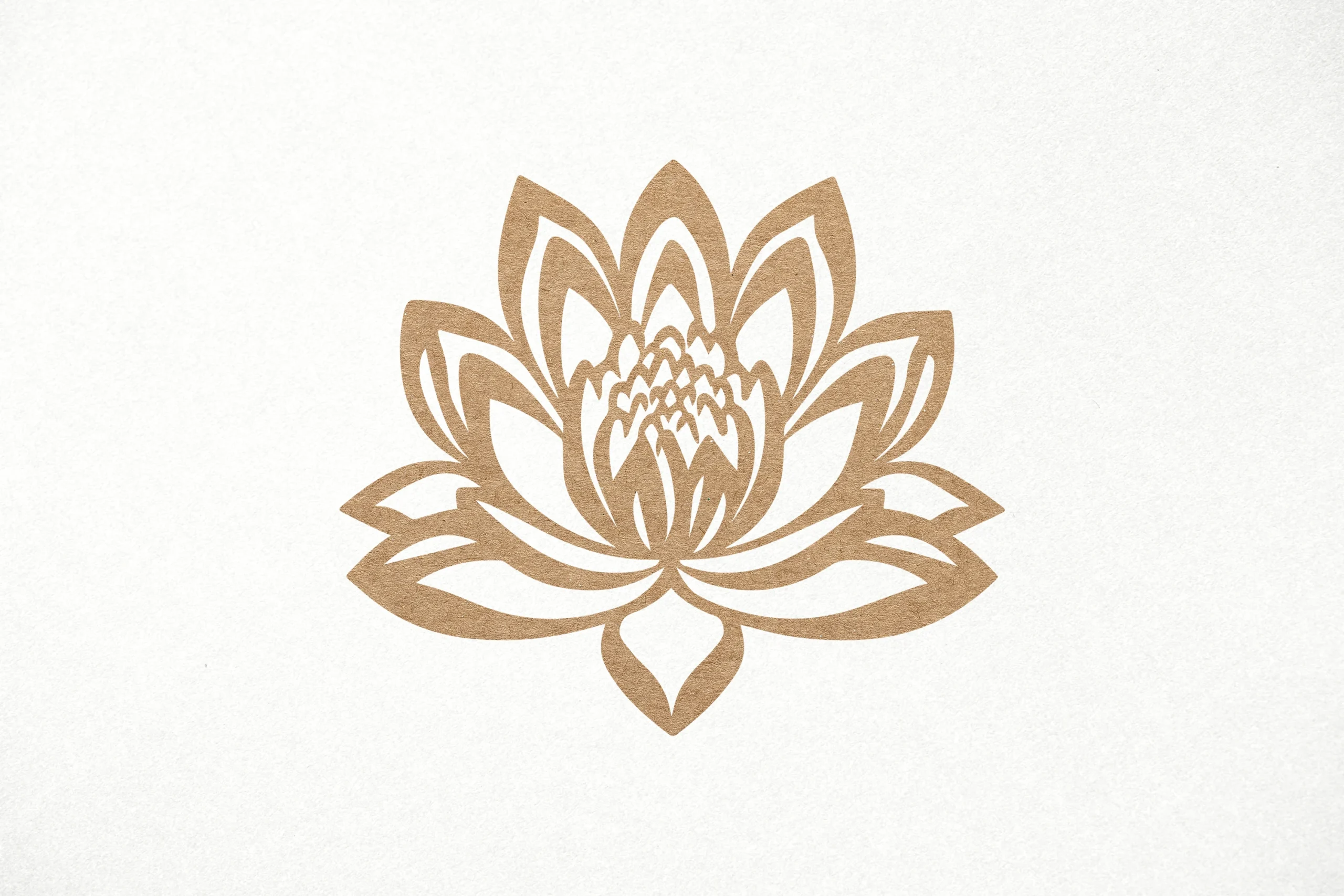 Lotus Flower SVG Laser Paper Cut Files featuring lotus flower and symmetrical