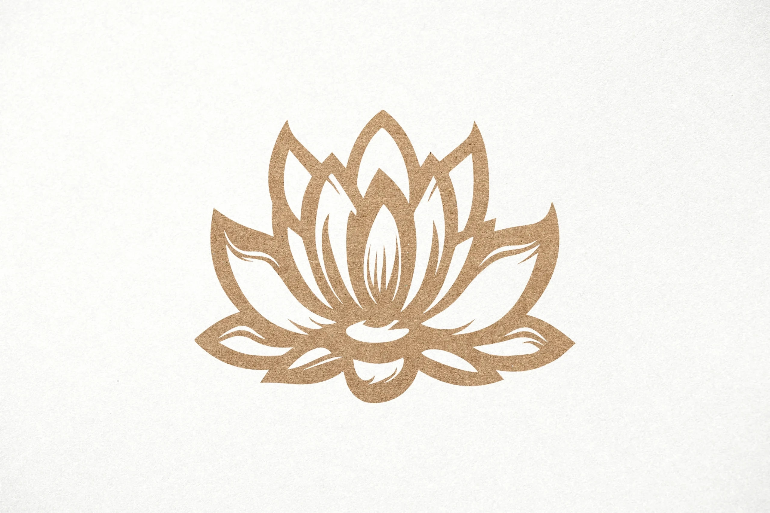 Lotus Flower SVG Laser Paper Cut Files featuring lotus flower and symmetrical