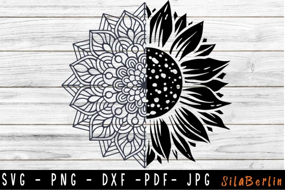 Mandala Sunflower Svg, Sunflower Mandala featuring sunflower and mandala