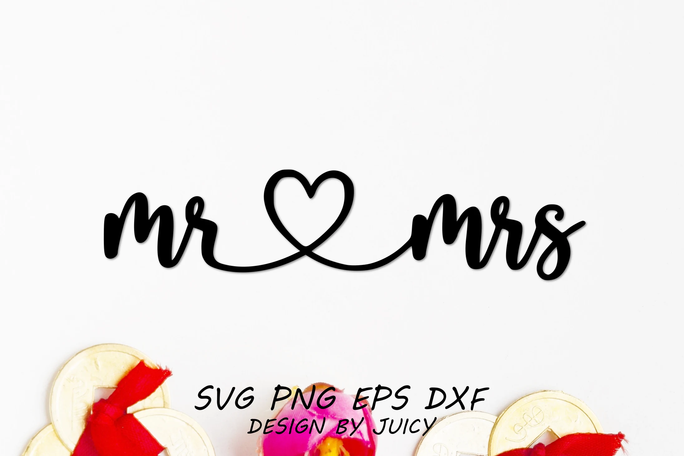 Mr and Mrs Svg for Bride and Groom SVG design preview