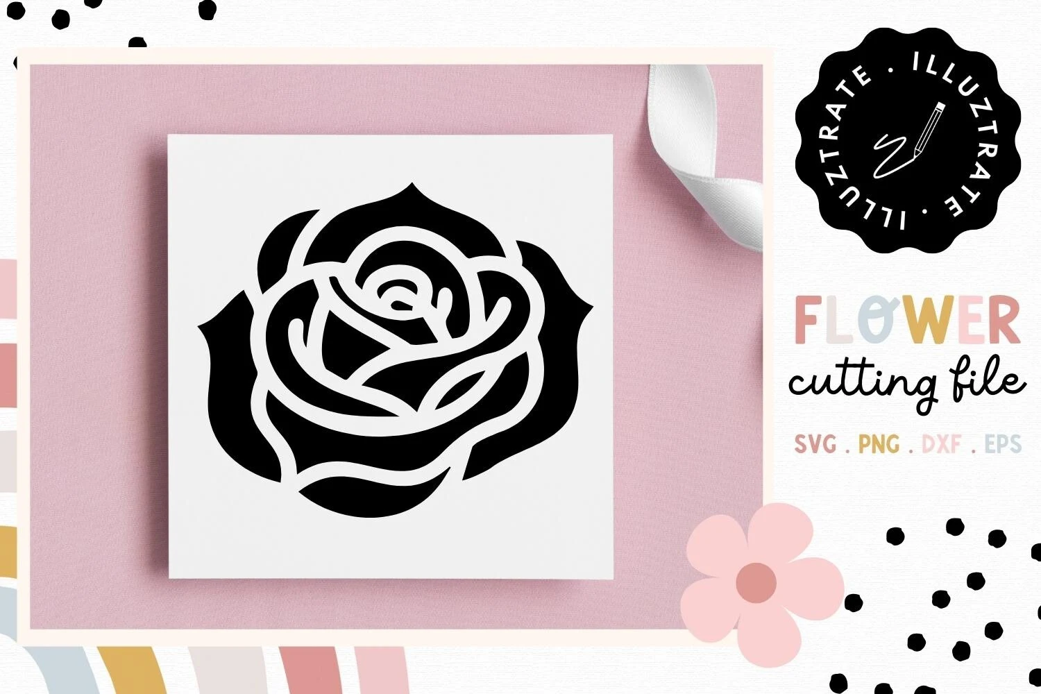 Rose SVG Cut File | Rose Outline SVG featuring rose and silhouette