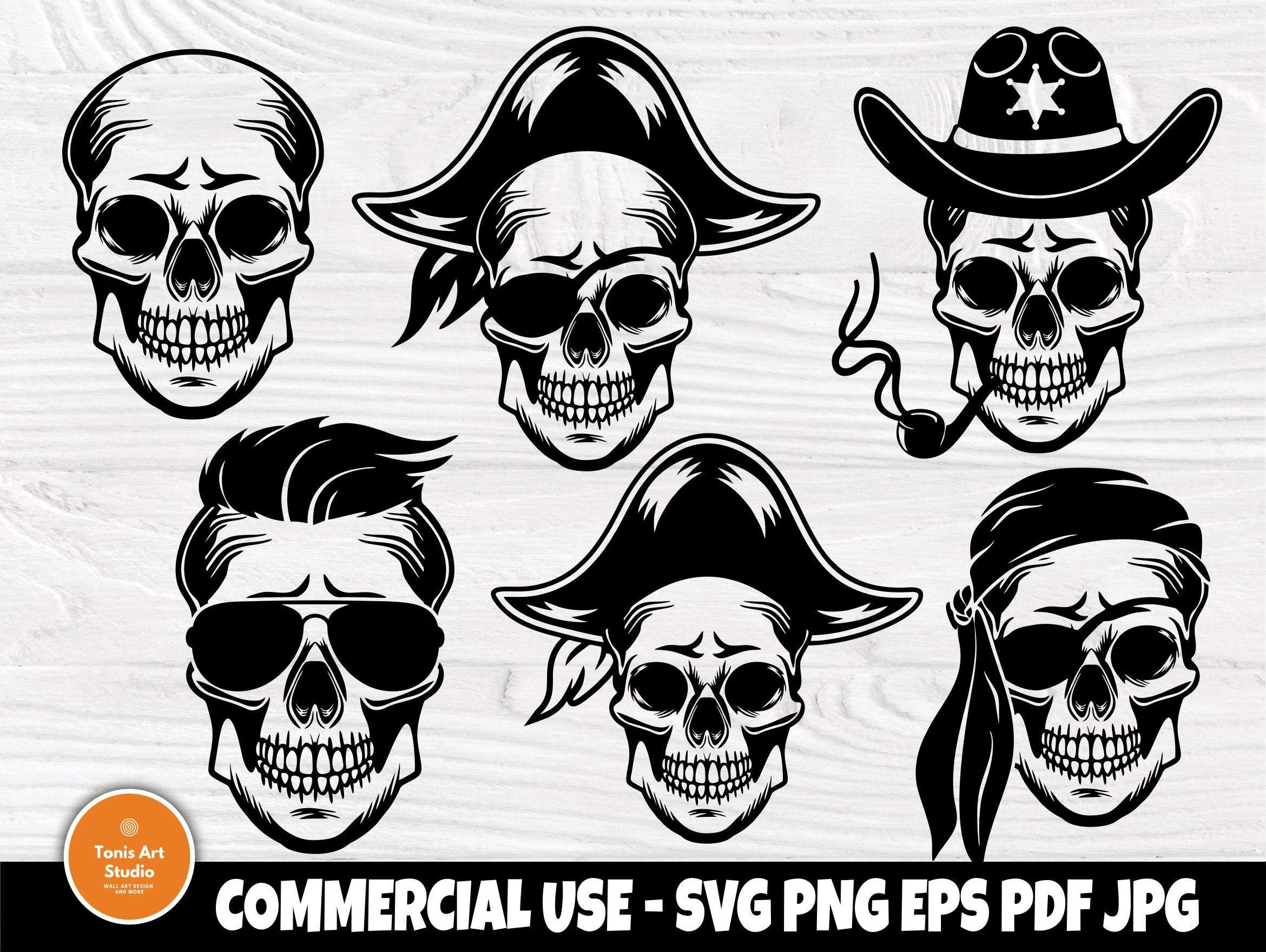 Skull Bundle preview showing Halloween motifs with composition