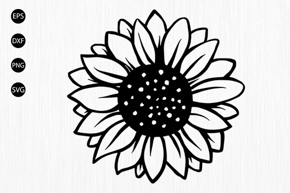 Sunflower SVG, Sunflower with Bee SVG SVG design preview