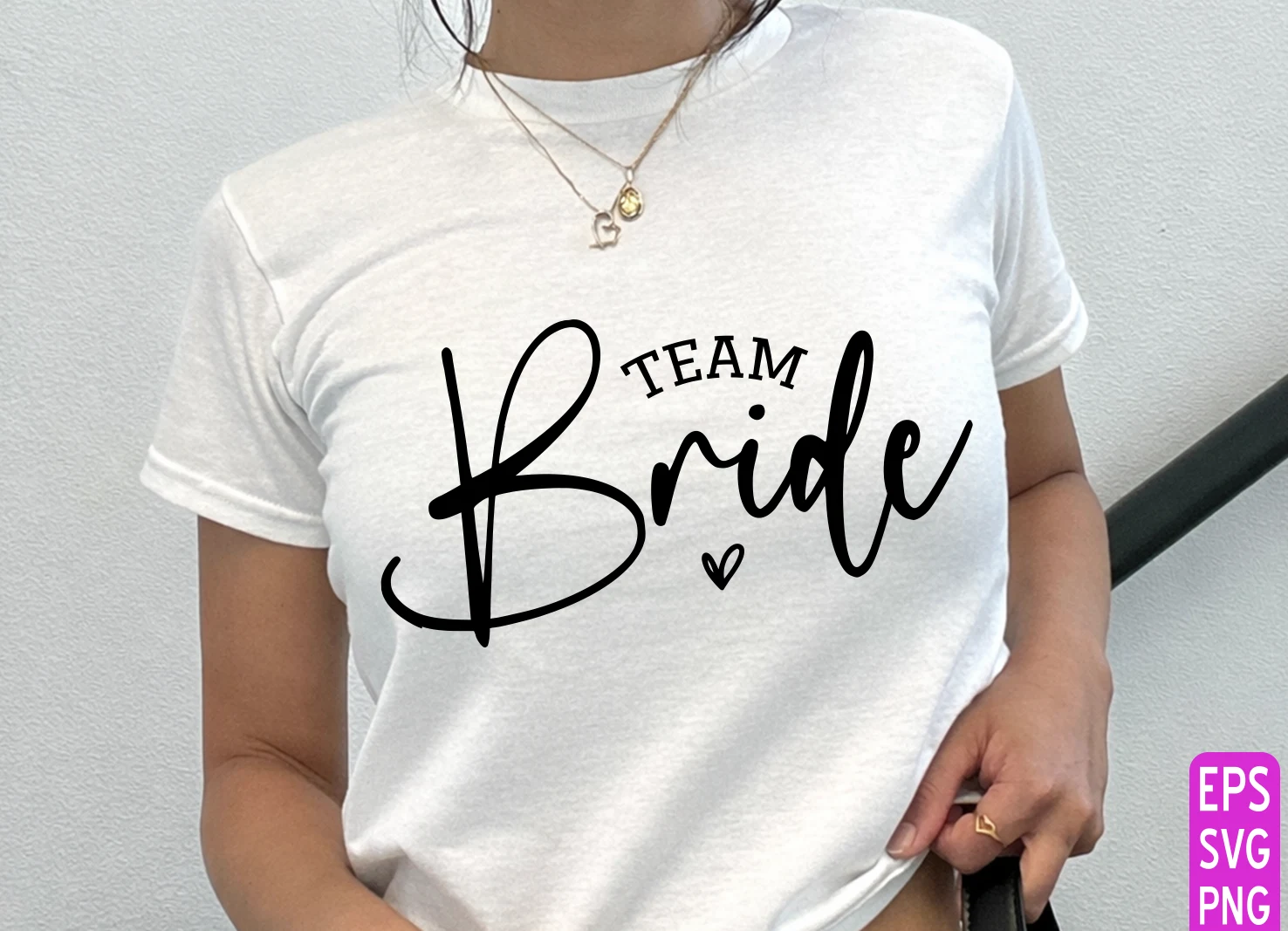 Team Bride Svg, Bachelorette SVG, Bride featuring lettering and heart