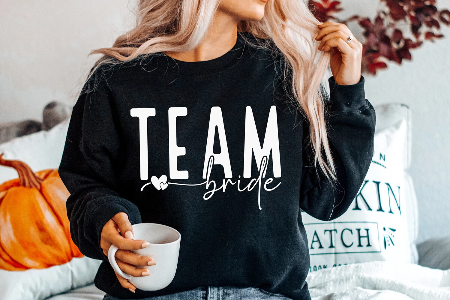 Team Bride SVG, Bride to Be, Wedding SVG featuring hearts and hearts