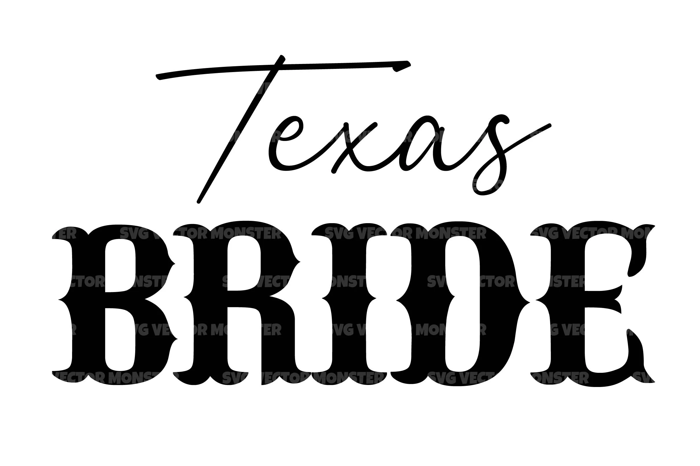 Texas Bride Svg Cut File SVG design preview