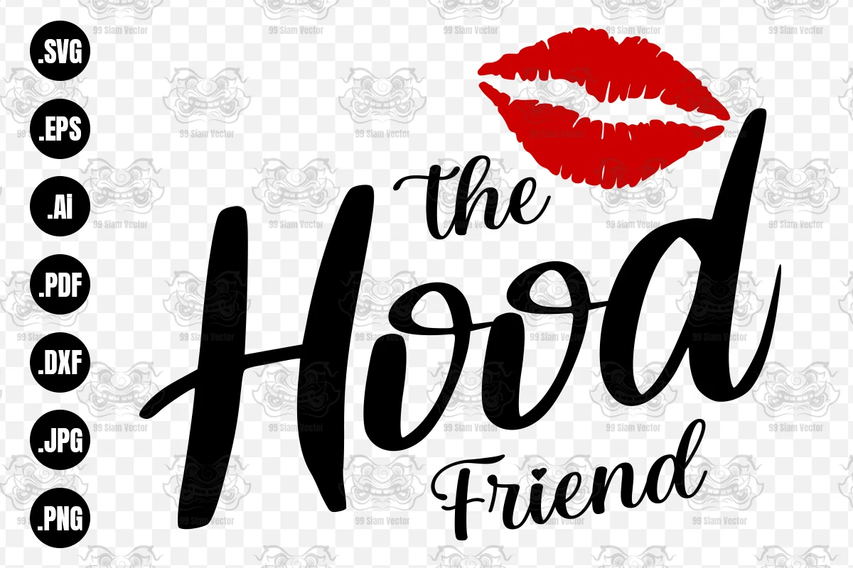 The Hood Friend Svg, Friends Svg, Girl preview showing SVG design with silhouette