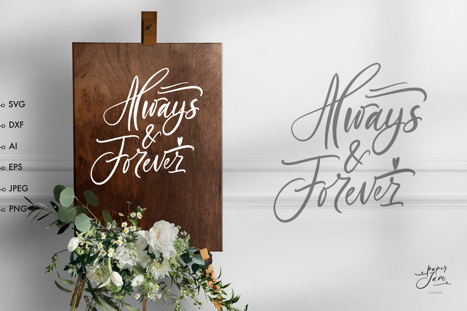 Wedding Sign Svg Always and Forever SVG SVG design preview