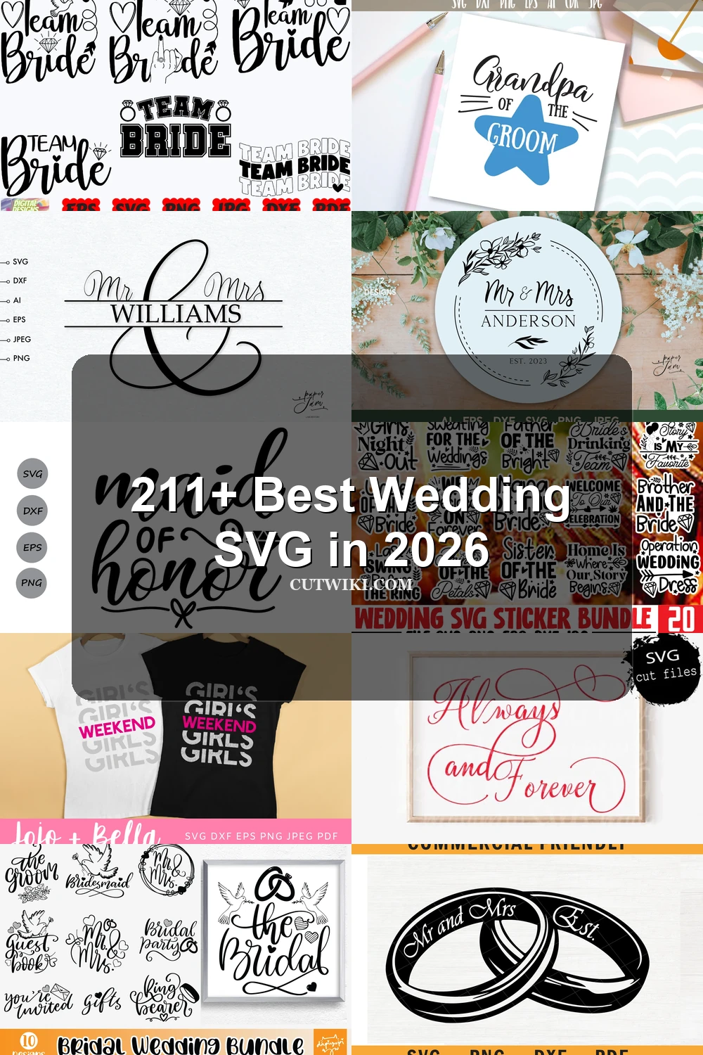 211+ Wedding SVG collection preview