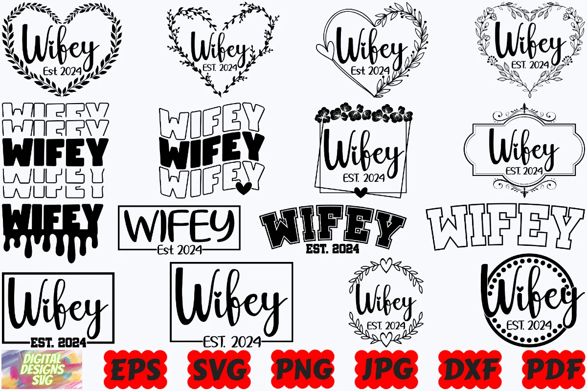 Wifey SVG | Wife SVG | Bride SVG | PNG SVG design preview