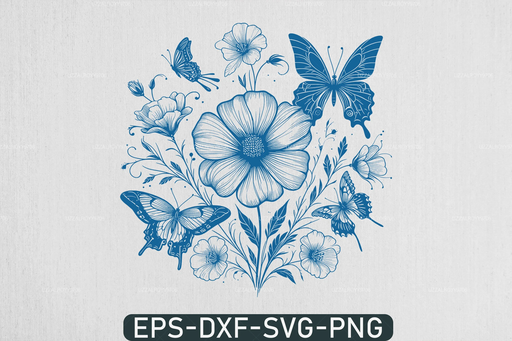 Wildflower Svg Butterfly Svg Flower Svg featuring butterfly and flower