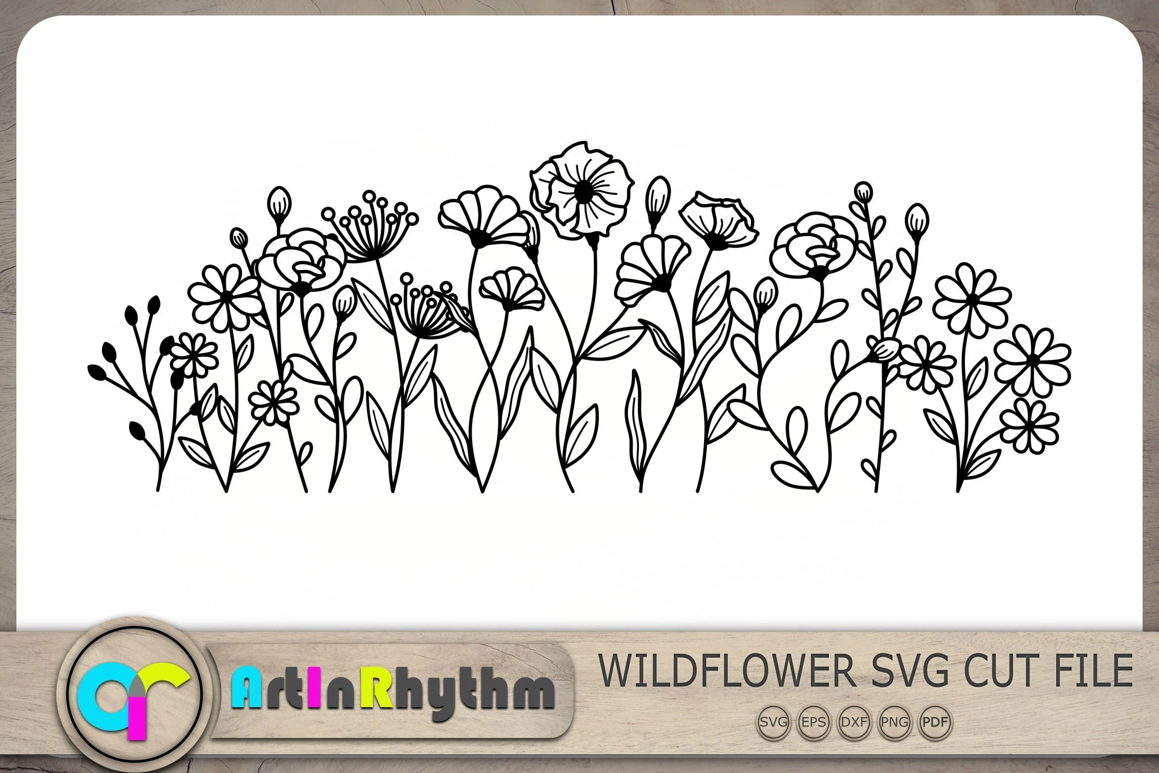 Wildflower Svg, Flowers Svg, Floral Svg SVG design preview