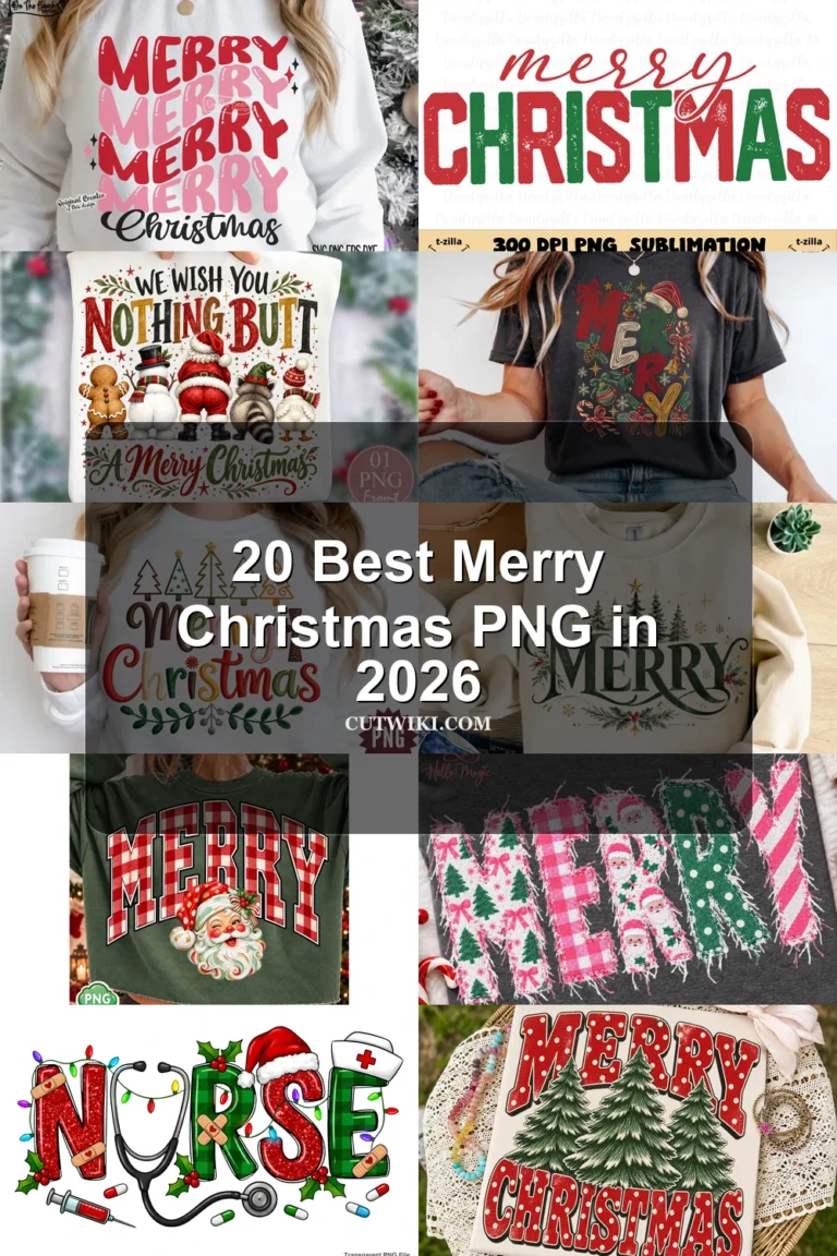 20 Best Merry Christmas PNG in 2026 article preview collage featuring 10 design examples.
