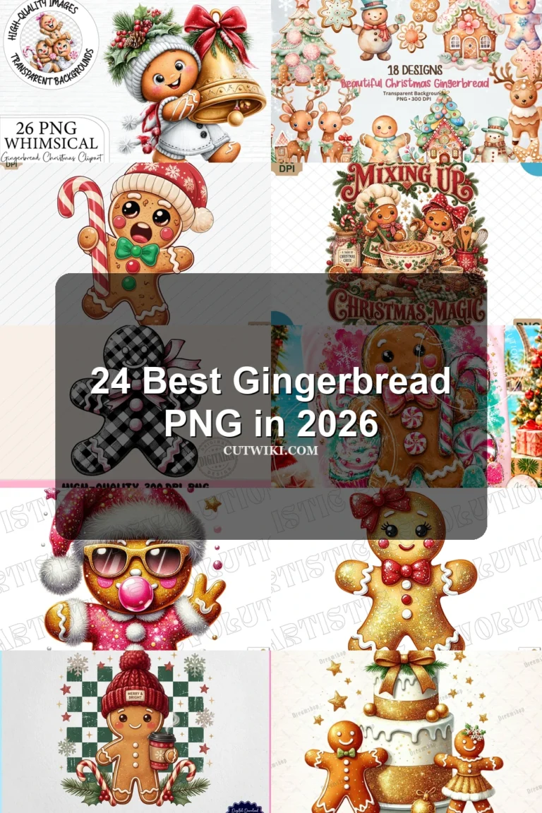24 Best Gingerbread PNG in 2026 article preview collage featuring 10 design examples.
