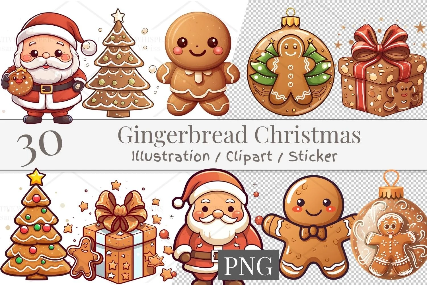 30 Christmas Ornaments, PNG 868 preview showing cats with composition